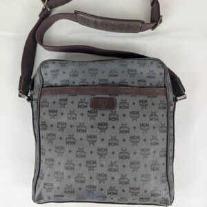 Authentic MCM Messenger Crossbody Bag Gray Unisex Made in Korea